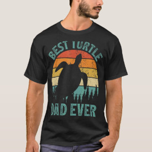 Mens Turtle Vintage Best Turtle Dad Ever Father's T-Shirt