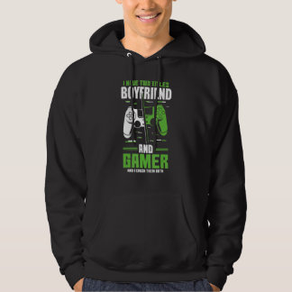 Mens Two Titles Boyfriend And Gamer Video Game Gam Hoodie