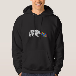 Mens Uncle Bear Autistic Autism Awareness Hoodie