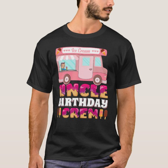 Mens Uncle Birthday Crew Ice Cream Truck Uncle Fat T-Shirt (Front)