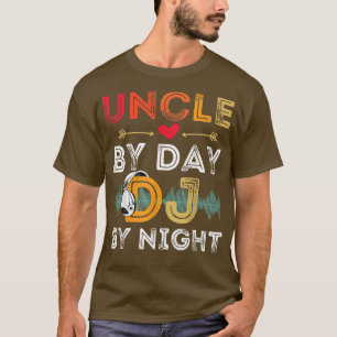 Mens Uncle By Day DJ By Night Retro Vintage Deejay T-Shirt