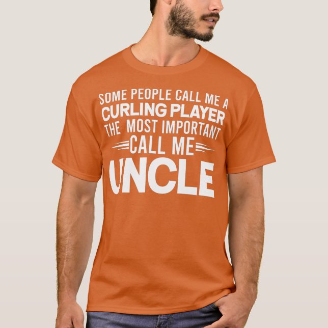 Mens Uncle Curling Player Tee Coach Uncles Funny (Front)