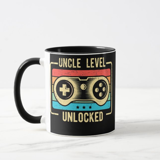Mens Uncle Level Unlocked  Mug (Left)