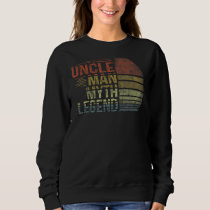 Mens Uncle Man Myth Legend Vintage Men Retro Class Sweatshirt