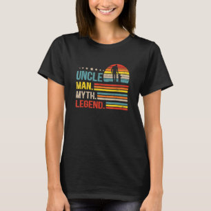 Mens Uncle Man Myth Vintage Uncle Legend Fathers D T-Shirt