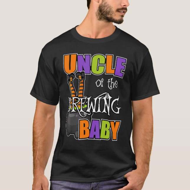 Mens Uncle Of Brewing Baby Halloween Theme Baby Sh T-Shirt (Front)