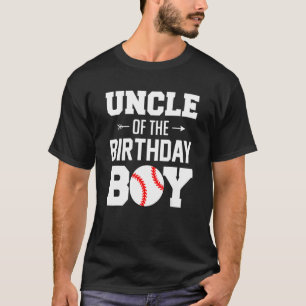 Mens Uncle Of The Birthday Boy   Baseball Boy Fami T-Shirt