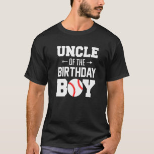Mens Uncle Of The Birthday Boy  Baseball Boy Famil T-Shirt