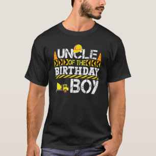 Mens Uncle Of The Birthday Boy Construction Truck T-Shirt