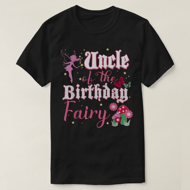 Mens Uncle Of The Birthday Fairy Princess Girl Mus T-Shirt (Design Front)