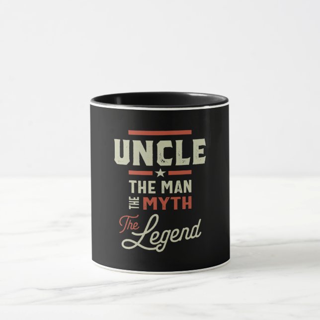 Mens Uncle The Man The Myth The Legend Gift Mug (Center)