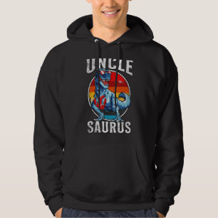 Mens Unclesaurus Rex Cute Dinosaur Father's Day Hoodie