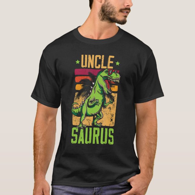 Mens Unclesaurus Uncle Saurus Rex Dinosaur Matchin T-Shirt (Front)
