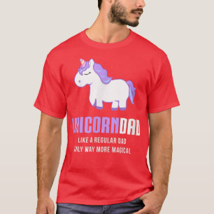 Mens Unicorn Dad , Funny Cute Magical Gift  T-Shirt
