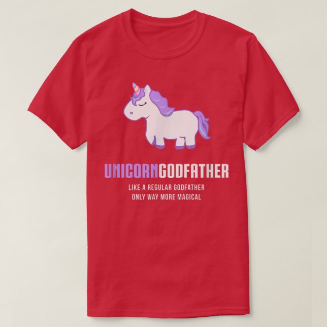 Mens Unicorn Godfather , Funny Cute Magical Gift  T-Shirt (Design Front)