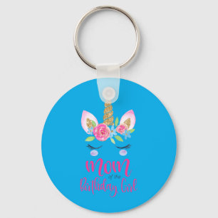 Mens Unicorn Mum Of The Birthday Girl Shirt Key Ring