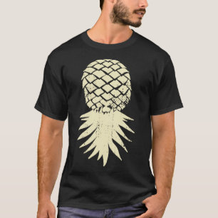 Mens upside down pineapple subtle vacation funny T-Shirt