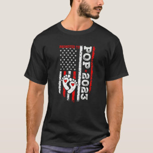 Mens Us Flag Promoted To Pop Est 2023 Father's Day T-Shirt