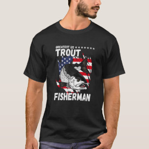 Mens Us Trout Fisherman Artwork American Trout Fis T-Shirt