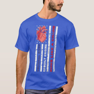 Mens USA American Flag -Mechanic Open Heart T-Shirt