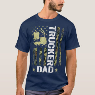 Mens USA Flag Camoue Trucker Dad Patriotic Father' T-Shirt
