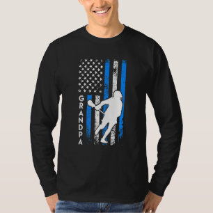 Mens Usa Grandpa Lacrosse T-Shirt