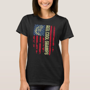 Mens Usa Patriotic Reel Cool Gramps For Best Daddy T-Shirt