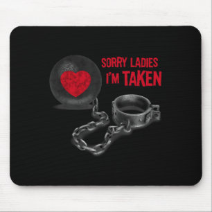 Mens Valentine's Day - Ball And Chain  Mouse Mat
