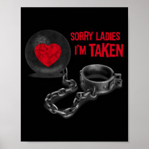 Mens Valentine's Day - Ball And Chain  Poster