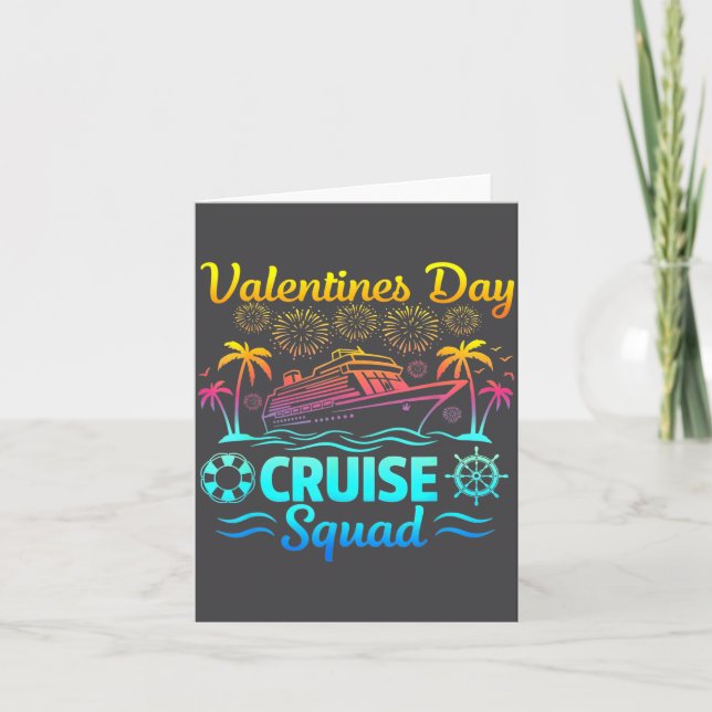 Mens Valentines Day Cruise Squad 2026 Vacation Tra Card (Front)