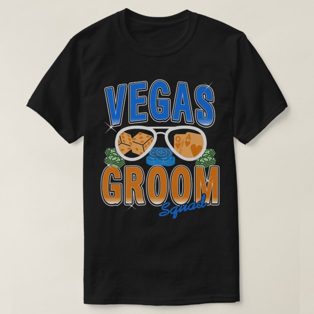 Mens Vegas Groom Squad Bachelor  T-Shirt (Design Front)