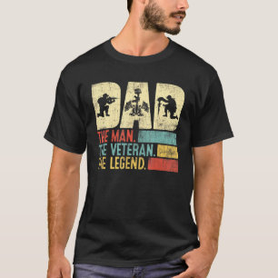 Mens Veteran Dad The Man The Legend Gun Rights Pro T-Shirt