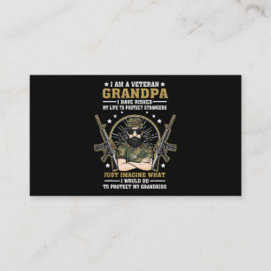 Mens Veteran Grandpa Have Risked Life To Protect G Business Card