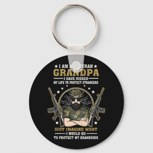 Mens Veteran Grandpa Have Risked Life To Protect G Key Ring