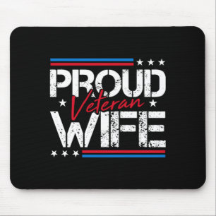 Mens veteran proud wife army cool mother's day mouse mat