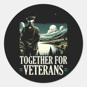 Mens Veteran Suicide Awareness Mental Health Classic Round Sticker