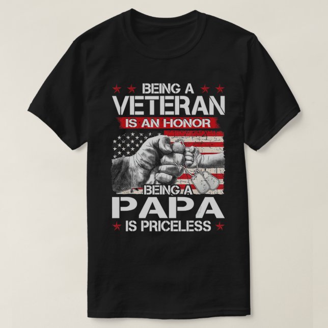 Mens Veterans Day Being Veteran An Honour Being Pa T-Shirt (Design Front)