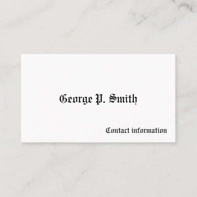 Men's Victorian Calling Cards (Front)