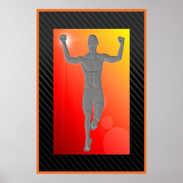 Mens Victory Runner Poster 24"x36" (Front)