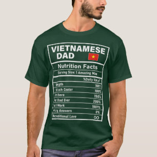 Mens Vietnamese Dad Nutrition Facts Father's Day N T-Shirt
