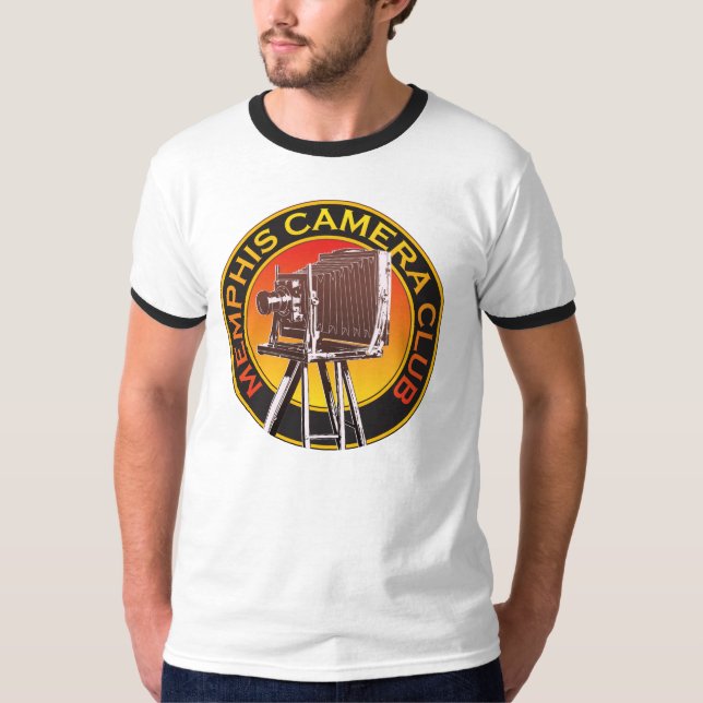 Men's View Camera Logo Basic Ringer T-Shirt (Front)