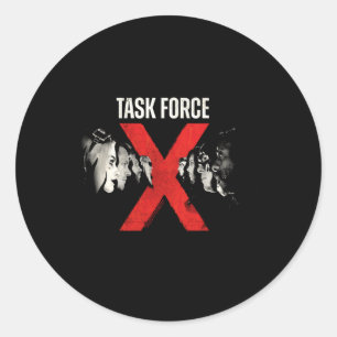 Mens Villain Team Task Force X Performance Classic Round Sticker