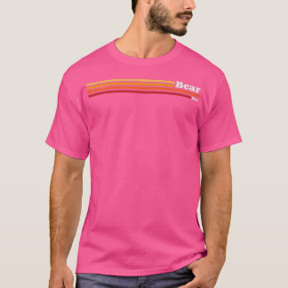 Mens Vintage 1980s Graphic Style Bear Delaware Pre T-Shirt