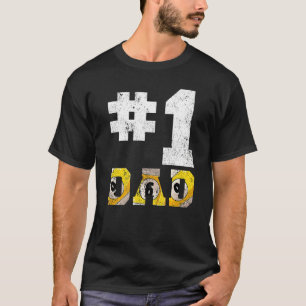 Mens Vintage 1 Dad Number One Billiards Dad Father T-Shirt
