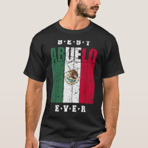 Mens Vintage Abuelo Mexico Flag Grandpa Mexican Ab T-Shirt