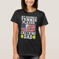 Mens Vintage American Flag Sports Tennis Dad Fath