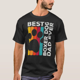 Mens Vintage Animal Canine Pet Dog  Best Boxer Dad T-Shirt