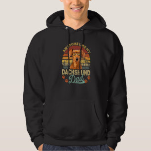 Mens Vintage Awesome Like My Dachshund Dad Dog Dad Hoodie