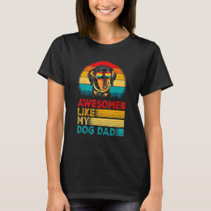Mens Vintage Awesome Like My Dachshund Dad Fathers T-Shirt
