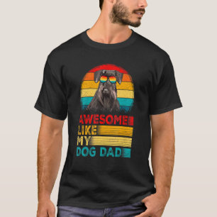 Mens Vintage Awesome Like My Schnauzer Dad Fathers T-Shirt